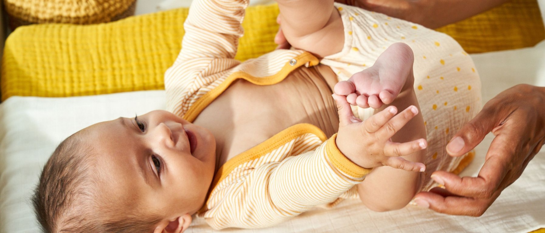 baby after nappy change