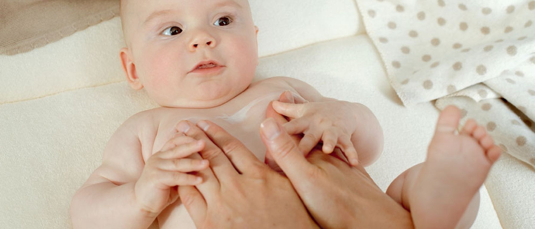 creamy texture on babys skin