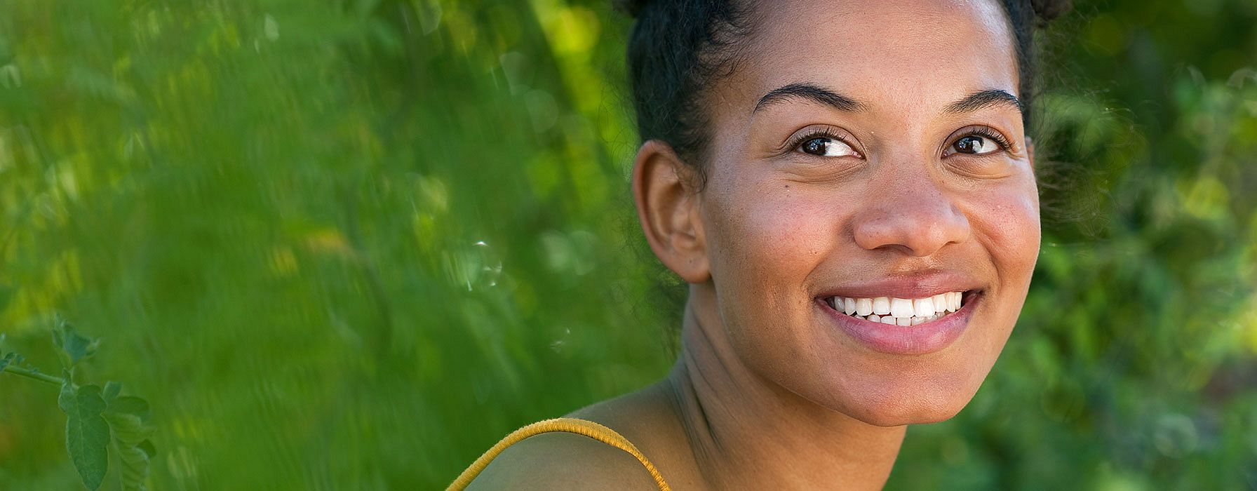 Woman smiling
