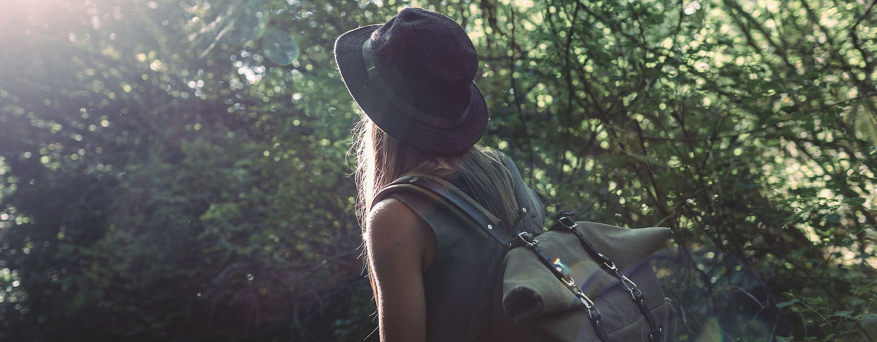 Woman in forest