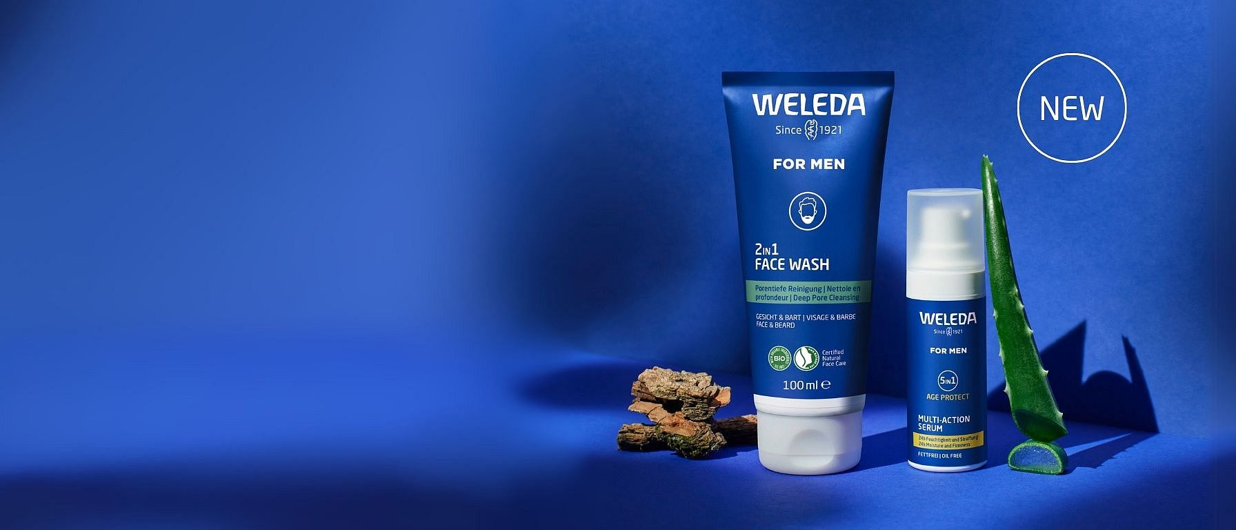 New Weleda skincare for men: Men 2in1 Face Wash and Men 5in1 Multi-Action Serum