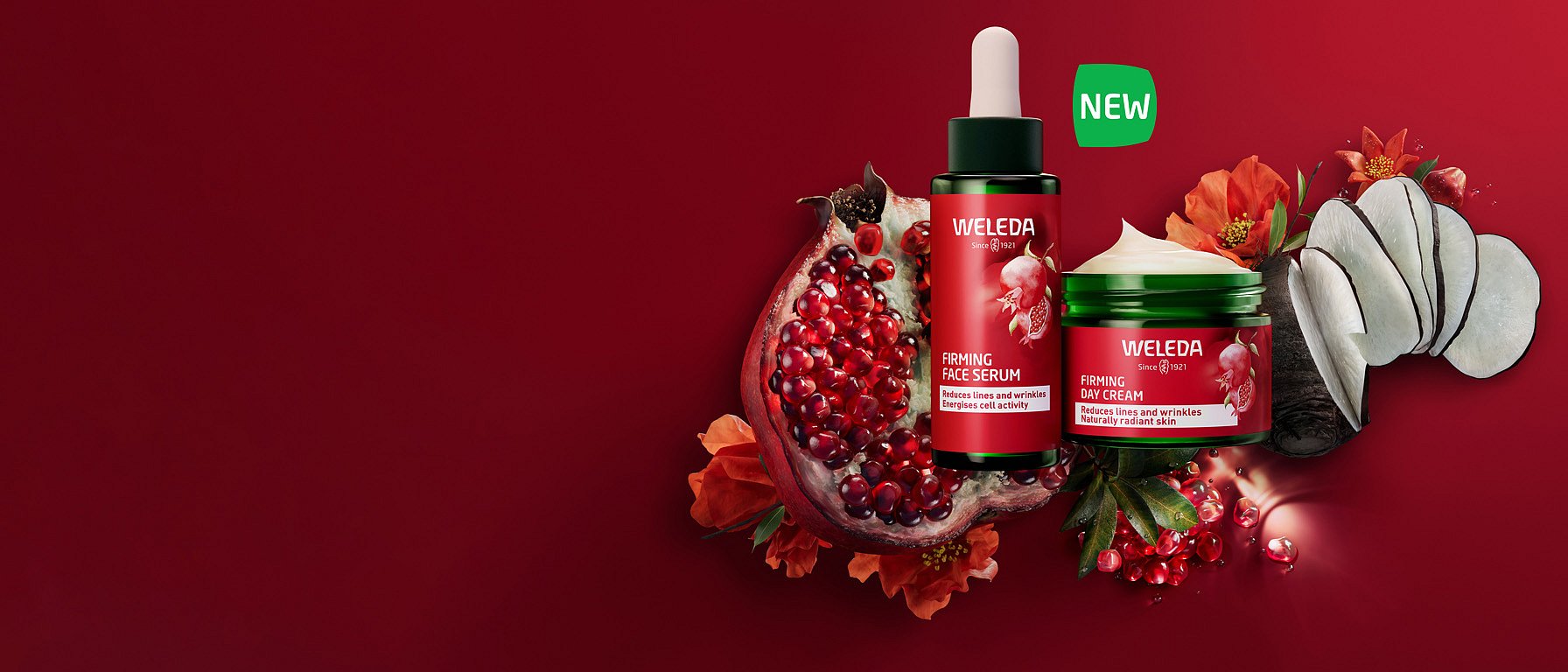 New weleda firming facial care pomegranate and maca peptides