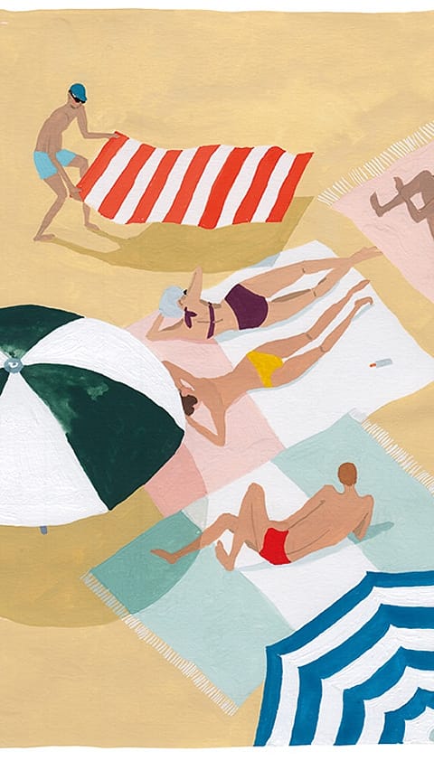 people at the beach