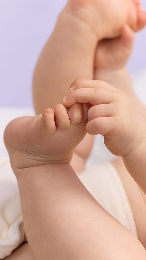 baby feet and hands