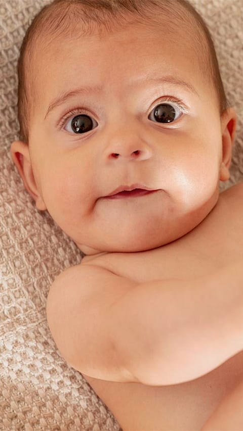baby looking to camera