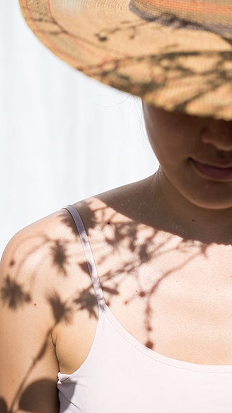 woman in the sun
