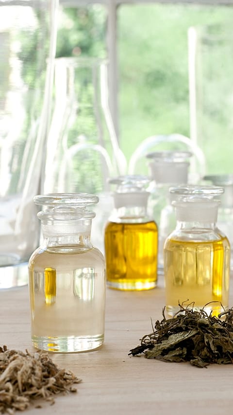 Oils in bottles