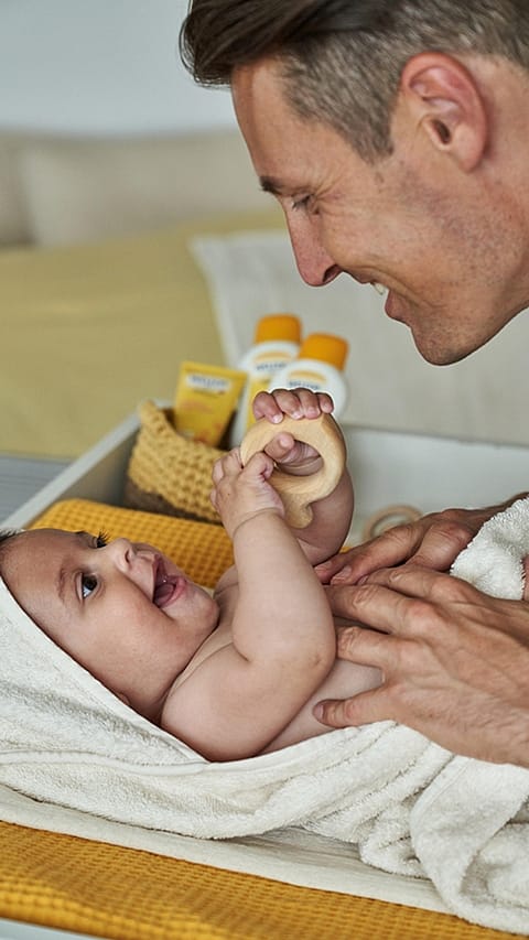 Father with baby