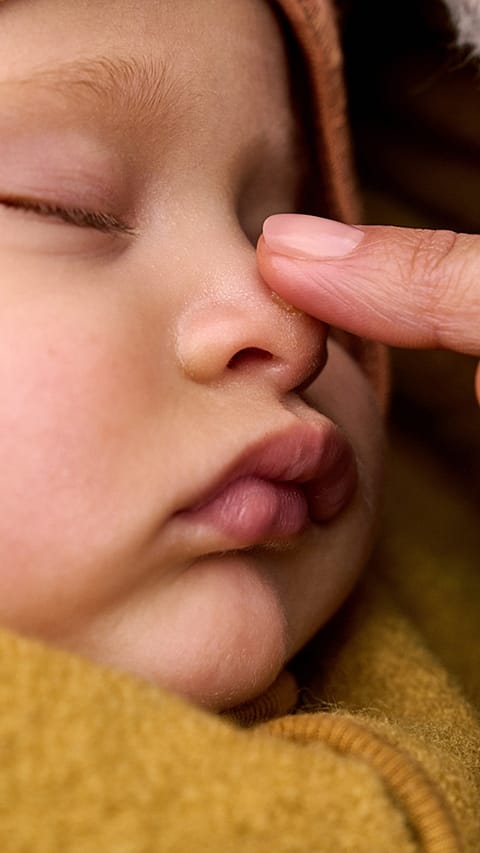 Baby face close up