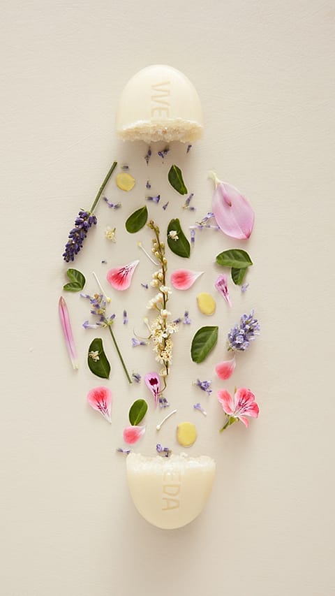 Soap and flowers.