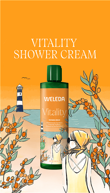 Vitality Shower Cream - Sea Buckthorn, 400ml