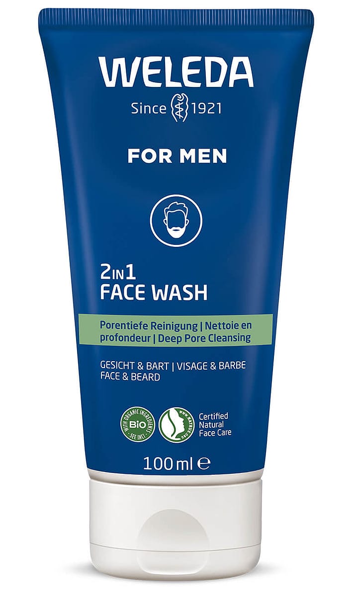 men 2in1 face wash tube 100ml