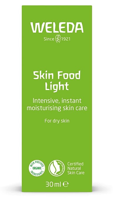 skin food light 30ml aluminium tube carton front.