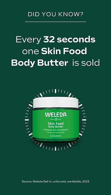 One Skin Food Body Butter sells every 32 seconds.
