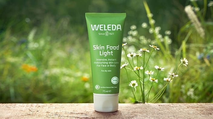 Woman holding a cream