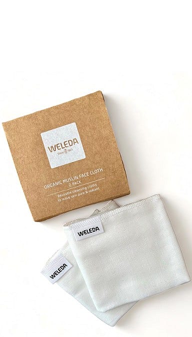 Organic Muslin Face Cloth 2 Pack