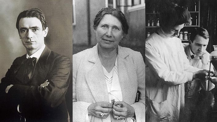 Weleda founders Rudolf Steiner, Ita Wegman and