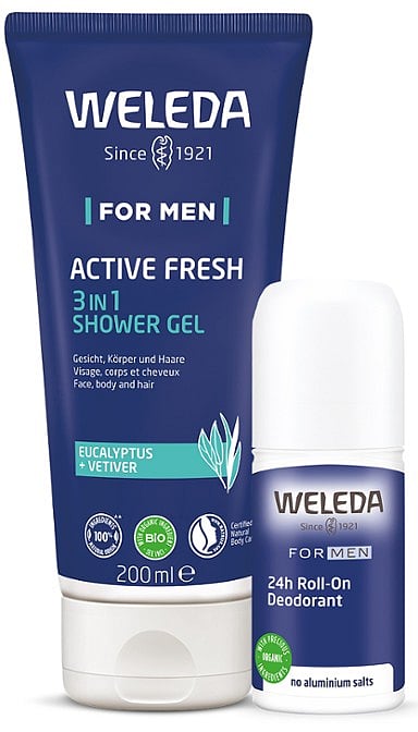 Men's Active Deodorant and Body Wash Set