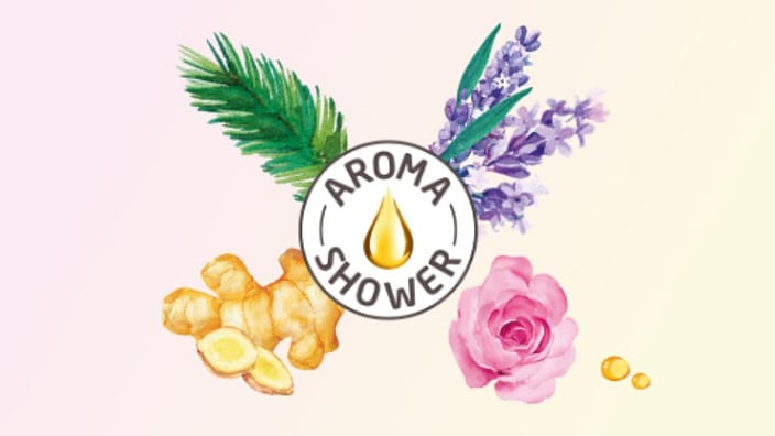 Aroma Shower logo badge