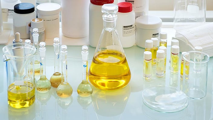 product oils in bottles