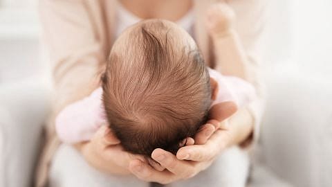head of a baby