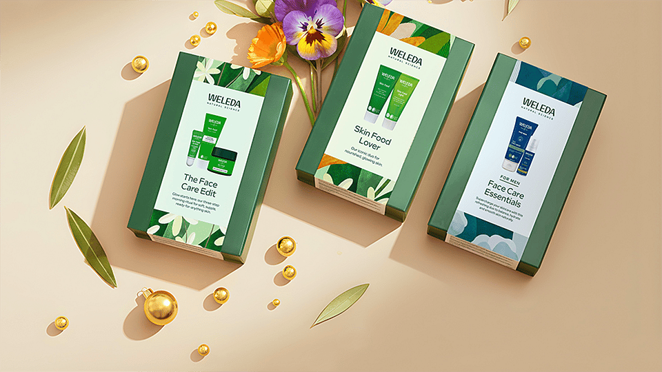 Weleda Chritsmas Gift Sets - The Skin Food Face Care Edit, Skin Food Lover and For Men Face Care Essentials