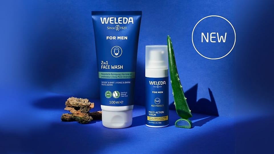 NEW Weleda For Men skincare: Men 5in1 Multi-Action Serum and Men 2in1 Face Wash