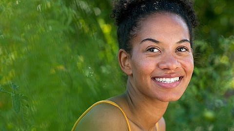 Woman smiling