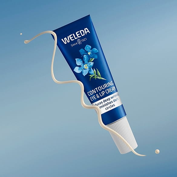 Weleda Contouring Eye & Lip Cream tube and texture
