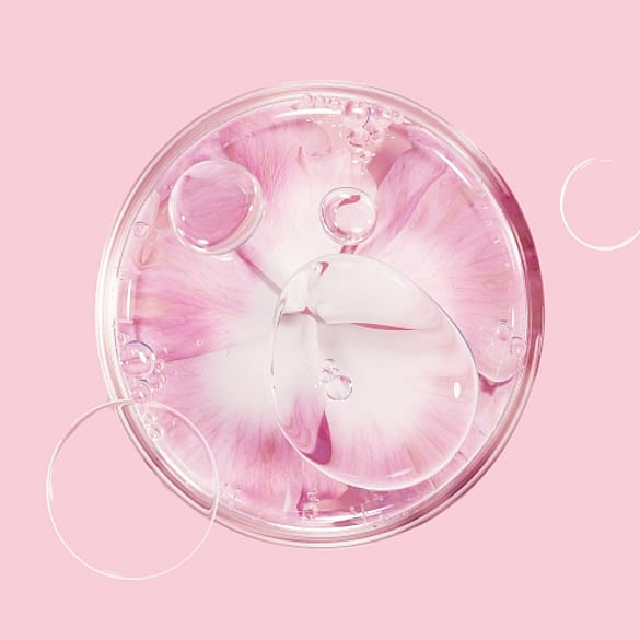 Wild rose metals in a glass dish with water