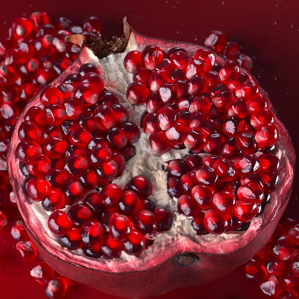 pomegranate fruit close up