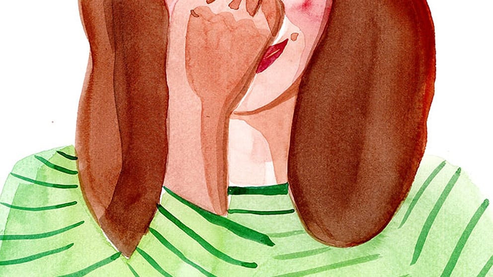 woman doing three point massage