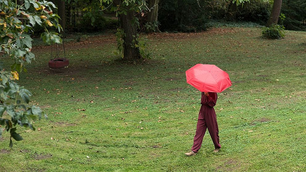 woman with umbrella