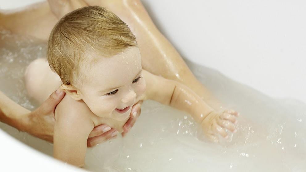 Baby in bath