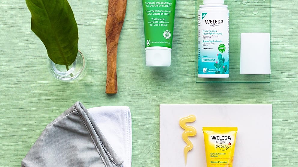 weleda skin food, facial mist, face cream