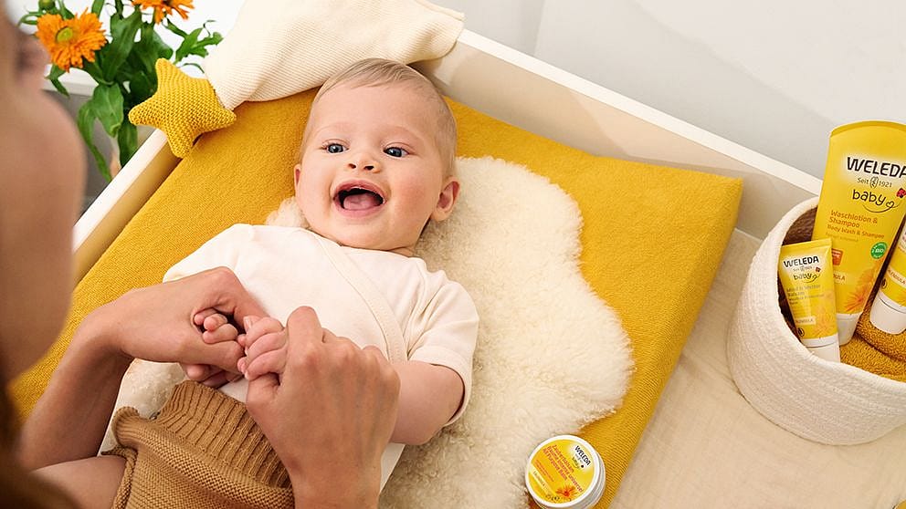 Baby smiling