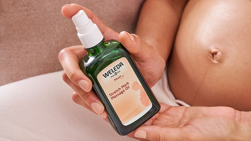 Weleda Stretch Mark Massage Oil.
