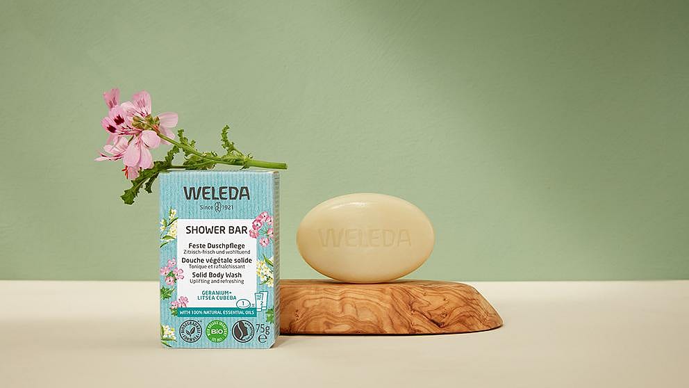 Shower Bar geranium and litsea cubeba
